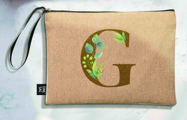 Bolso de mano letra g una pieza (diseño variado) (25×18×1 )